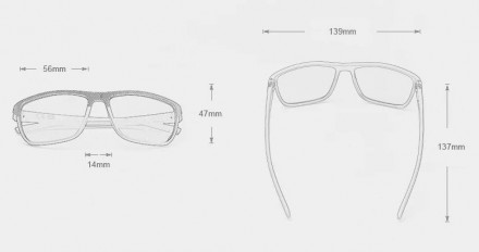Оригинальные, поляризационные, солнцезащитные очки KINGSEVEN LC755 для мужчин им. . фото 6