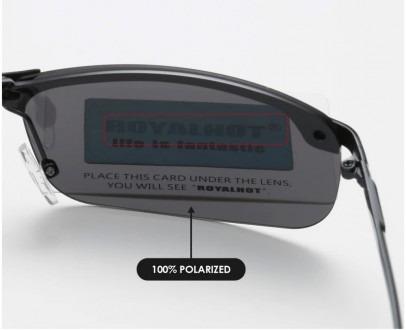 Оригинальные поляризационные солнцезащитные очки RoyalHot p10013 для мужчин имею. . фото 4