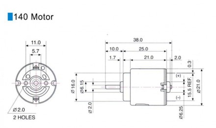 Моторчик для игрушек на радиоуправлении тип 140 3V 14200 rpm двигатель постоянно. . фото 4