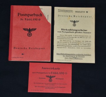 Комплект документов Deutsche Reichspost - Postsparbuch, сберегательная книжка и . . фото 2