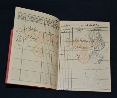 Комплект документов Deutsche Reichspost - Postsparbuch, сберегательная книжка и . . фото 4