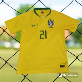 Футболка Brazil National Team, Firmino, размер-S, длина-67см, под мышками-48см, . . фото 2