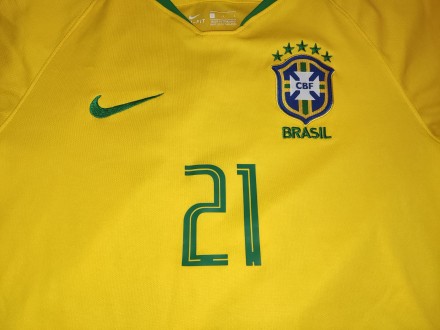 Футболка Brazil National Team, Firmino, размер-S, длина-67см, под мышками-48см, . . фото 5