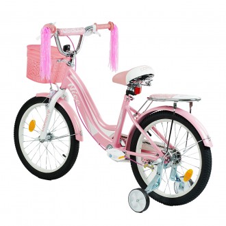 
Велосипед двухколесный с корзинокой 18 дюймов для девочки Corso Nice от 6 до 9 . . фото 3