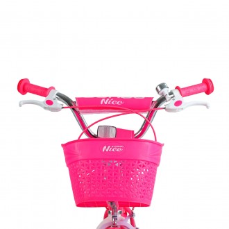 
Велосипед двухколесный с корзинокой 18 дюймов для девочки Corso Nice Pink от 6 . . фото 5