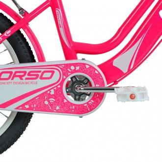 
Велосипед двухколесный с корзинокой 18 дюймов для девочки Corso Nice Pink от 6 . . фото 6