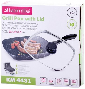 Сковорода-гриль Kamille Grill Pan - залог приготовления вкусной и здоровой пищи.. . фото 8