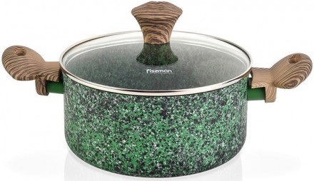 Кастрюля Fissman Malachite 4.7л с антипригарным покрытием EcoStone. Харків. фото 1