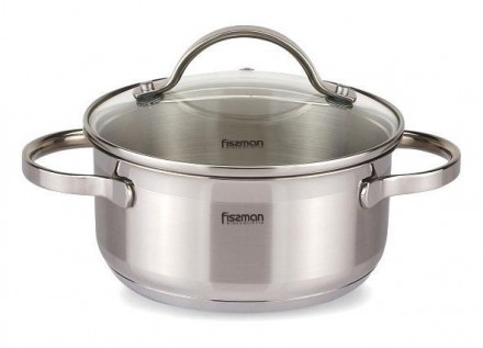 Кастрюля Fissman Luminosa 3л индукционная со стеклянной крышкой. Харків. фото 1