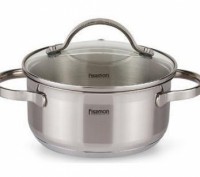 Кастрюля Fissman Luminosa 1.5л индукционная со стеклянной крышкой. Харків. фото 1