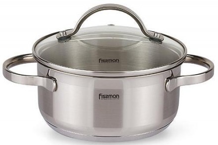Кастрюля Fissman Luminosa 5.1л индукционная со стеклянной крышкой. Харьков. фото 1 Кастрюля Fissman Luminosa 5.1л индукционная со стеклянной крышкой. Харьков. фото 1