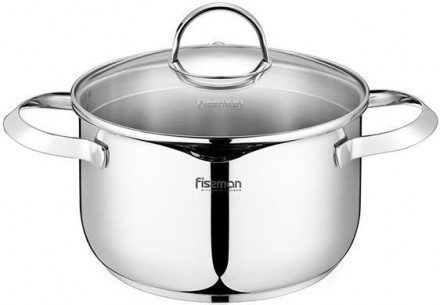 Кастрюля Fissman Callisto 5л со стеклянной перфорированной крышкой. Харків. фото 1