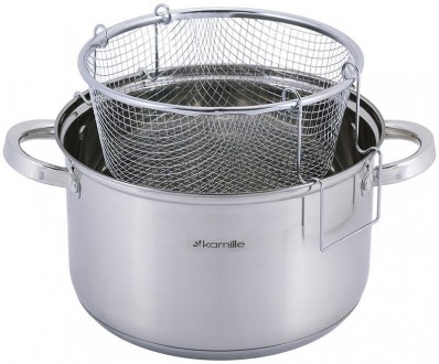 Кастрюля Kamille Mystery 6.5л с дуршлагом-пароваркой. Харків. фото 1