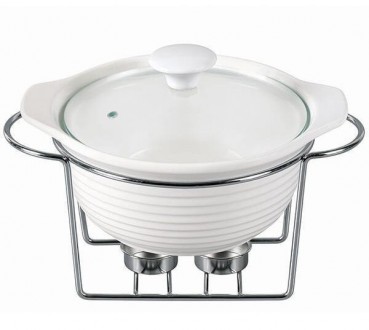 Мармит Kamille Food Warmer. Круглая форма-кастрюля 2.4л изготовлена из жаропрочн. . фото 2