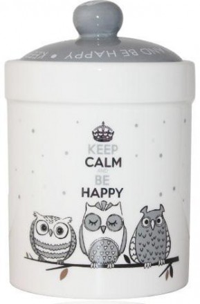 Банка керамическая Be Happy «Совушки» 990мл. Харків. фото 1 Банка керамическая Be Happy «Совушки» 990мл. Харків. фото 1