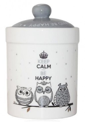 Банка керамическая Be Happy «Совушки» 700мл. Харків. фото 1 Банка керамическая Be Happy «Совушки» 700мл. Харків. фото 1