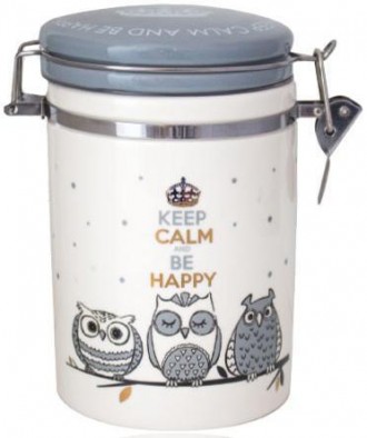Банка керамическая Be Happy «Совушки» 0.9 л, крышка с защелкой. Харків. фото 1 Банка керамическая Be Happy «Совушки» 0.9 л, крышка с защелкой. Харків. фото 1