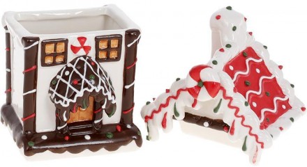Декоративная керамическая банка «Шоколадный Домик» для сладостей, размер: 9х8см,. . фото 4