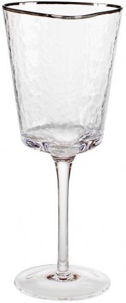 Набор 4 фужера Monaco Ice бокалы для вина 400мл, стекло с серебряным кантом. Харьков. фото 1 Набор 4 фужера Monaco Ice бокалы для вина 400мл, стекло с серебряным кантом. Харьков. фото 1