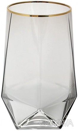 Набор 4 стеклянных стакана Deiphilia Clio - стильная форма ограненного кристалла. . фото 1