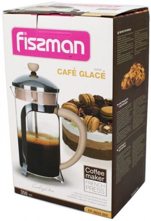 Френч-пресс Fissman Cafe, объем 350мл. Колба из боросиликатного стекла. Выдержив. . фото 4
