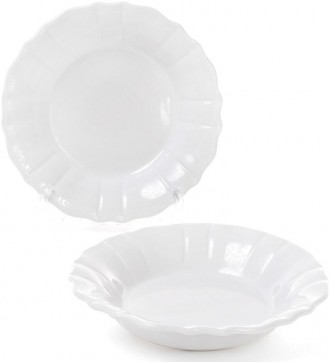 Набор глубоких тарелок Leeds Ceramics SUN (белые). В наборе 6 круглых глубоких т. . фото 2