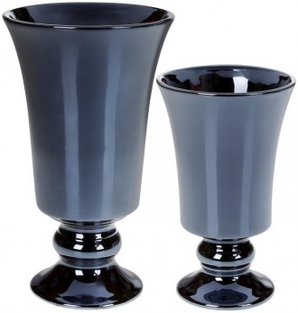 Керамическая ваза "Кубок" необычной формы. Высокий сосуд с широким горлышком. Вы. . фото 3