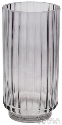 Стеклянная ваза Ancient Glass "Манхеттен" для цветов, настольная. Размер: 24.5х1. . фото 1
