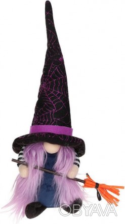 Мягкая игрушка «Гном на Хэллоуине» кукла-девочка. Материал - ткань. Размер: 21х1. . фото 1