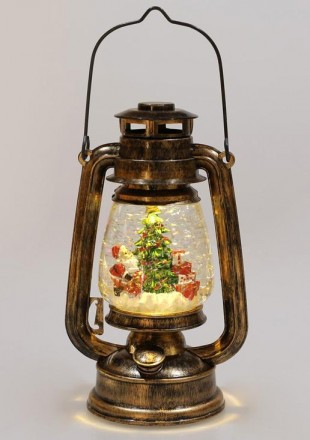 Новогодний декоративный фонарь "Санта с подарками". Материал - пластик. Подвесно. . фото 3