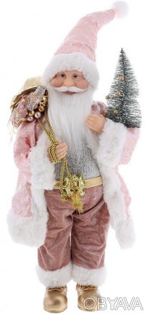 Новогодняя и рождественская фигура «Санта Клаус с Подарками и Елкой». Комбиниров. . фото 1