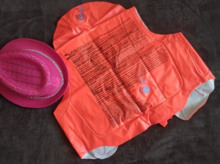 Нова спасательна дитяча жилетка, надувна жилетка для плавання дітям 3-6 рокіа , . . фото 4