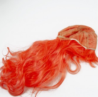 Перука Хвиляста (помаранчева) з штучного волокна світло-рожевого кольору. Стане . . фото 5