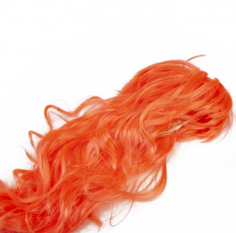Перука Хвиляста (помаранчева) з штучного волокна світло-рожевого кольору. Стане . . фото 4