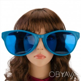 Окуляри Гігант Рей Бен (синій) – стильні окуляри гігант для свят, фотосесій та к. . фото 1