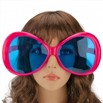Окуляри Гігант круглі (малиновий) – яскраві, стильні окуляри гігант для молодіжн. . фото 2