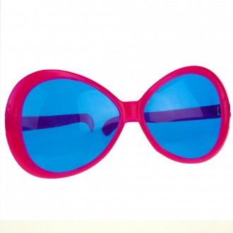 Окуляри Гігант круглі (малиновий) – яскраві, стильні окуляри гігант для молодіжн. . фото 3