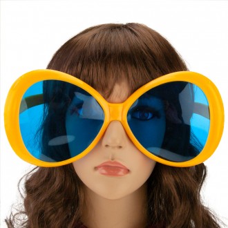 Окуляри Гігант круглі (жовтий) – яскраві, стильні окуляри гігант для молодіжних . . фото 2