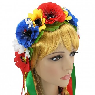 З квітковою окрасою на голову Український вінок Марічка з волошками легко можна . . фото 3