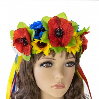 З квітковою окрасою на голову Український вінок Марічка з волошками легко можна . . фото 2