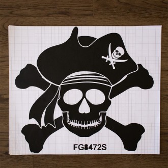 Інтер'єрна наклейка HL Череп Пірата – це швидкий спосіб класно прикрасити свій б. . фото 3