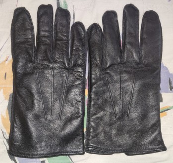 Кожаные перчатки, на среднюю или большую руку, ширина-12см, длина-24см, среднтй . . фото 6