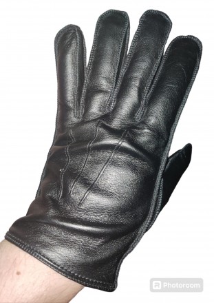 Кожаные перчатки, на среднюю или большую руку, ширина-12см, длина-24см, среднтй . . фото 2