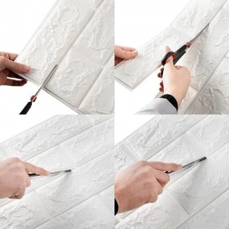 3D панелі самоклеючі – декоративне покриття для стін, виконане з легкого та міцн. . фото 6