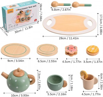 Игровой набор деревянной посуды "Afternoon tea set" арт. C 60900
Набор деревянно. . фото 6