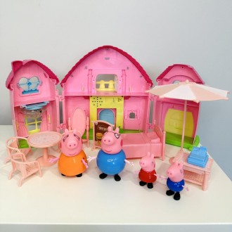 Игровой набор - дом с мебелью и 4 фигурками "Свинка Пеппа" (Peppa Pig) арт. YM 8. . фото 4