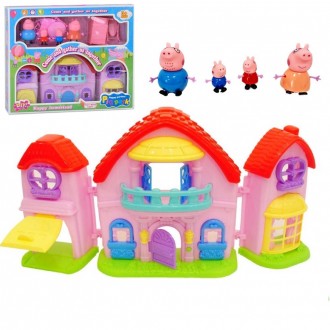Игровой набор - дом с мебелью и 4 фигурками "Свинка Пеппа" (Peppa Pig) арт. YM 8. . фото 6