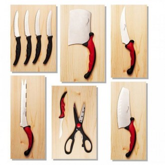 Набір кухонних ножів Contour Pro Knives 13 предметів, Набір кухонного приладдя набір ножів. . фото 3 Набір кухонних ножів Контр Про (Contour Pro Knives) — ідеальний подарунок . . фото 3