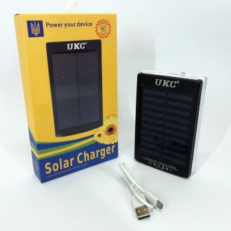 УМБ портативное зарядное Power Bank Solar UKC 50000 mAh с LED фонарём на солнечн. . фото 13