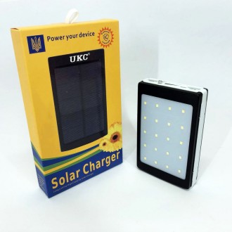 УМБ портативное зарядное Power Bank Solar UKC 50000 mAh с LED фонарём на солнечн. . фото 16